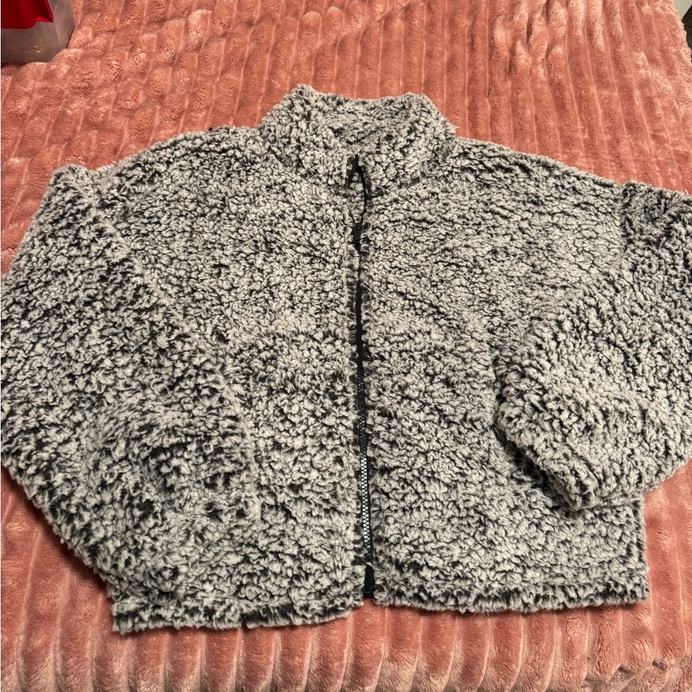 Express Sherpa Zip-Up coat